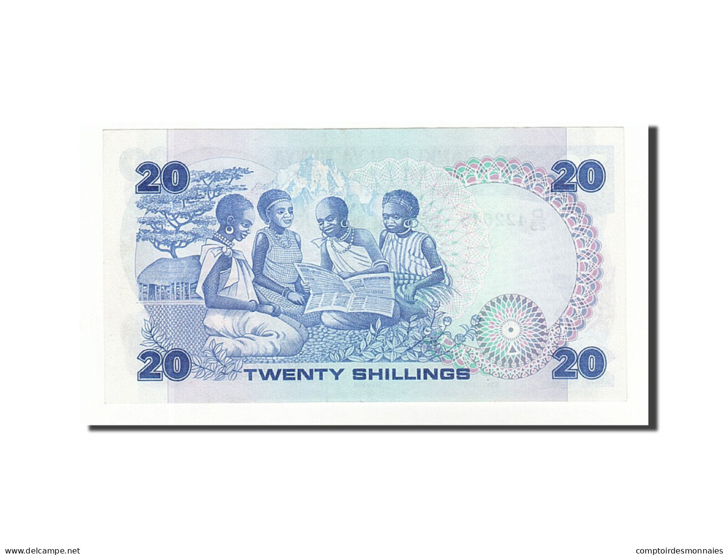 Billet, Kenya, 20 Shillings, 1981-87, 1981-01-01, KM:21a, SPL - Kenya