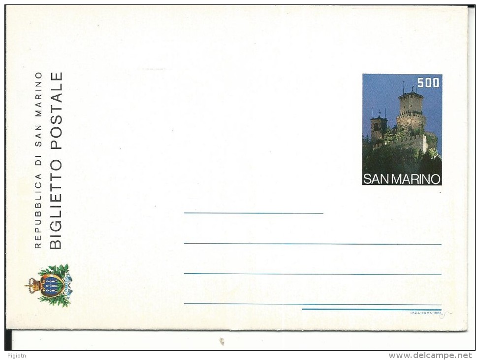 B6 - BIGLIETTO POSTALE SAN MARINO - TURISTICA - Interi Postali