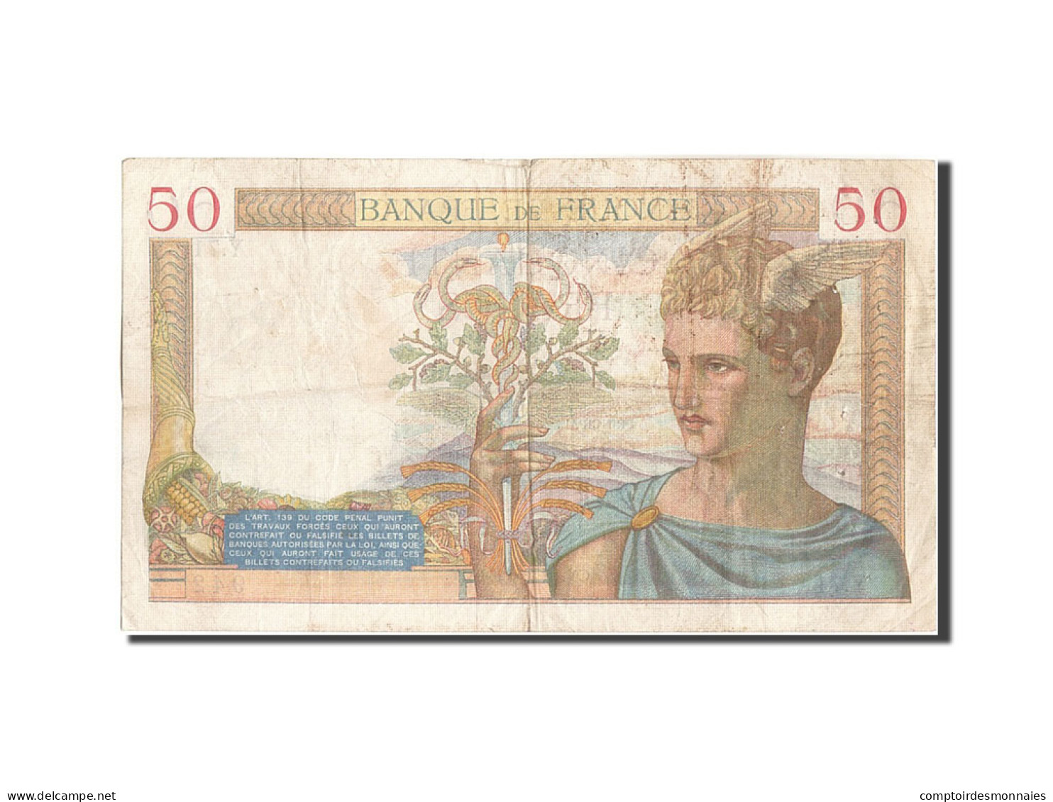 Billet, France, 50 Francs, 50 F 1934-1940 ''Cérès'', 1934, 1934-11-15, TB - 50 F 1934-1940 ''Cérès''