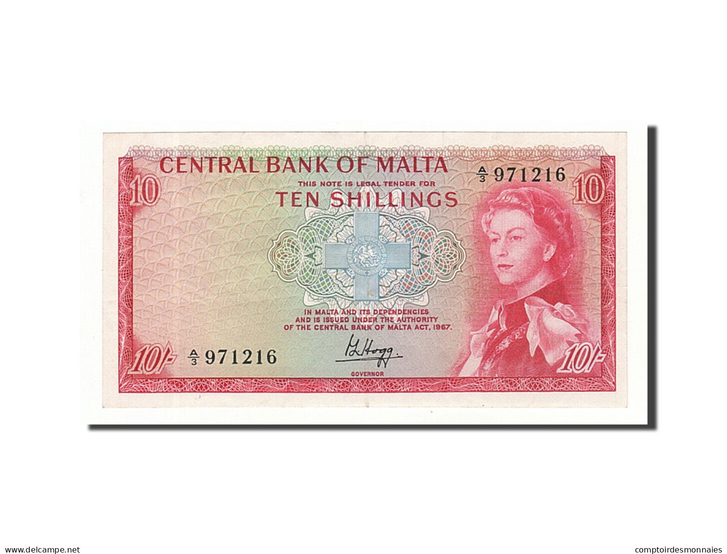 Billet, Malte, 10 Shillings, 1968, Undated, KM:28a, SUP - Malta