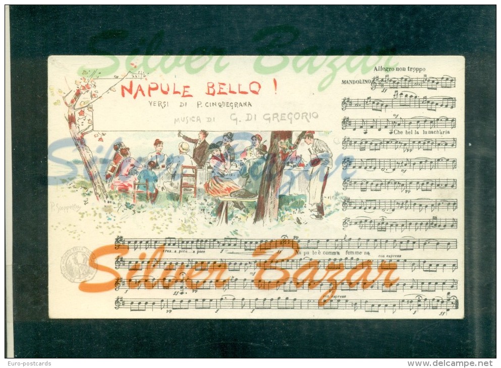 CANZONE NAPOLETANA-FOLCLORE- P. CINQUEGRANA - G. DE GREGORIO  - NAPULE E' BELLO - NAPOLI - - Musica E Musicisti