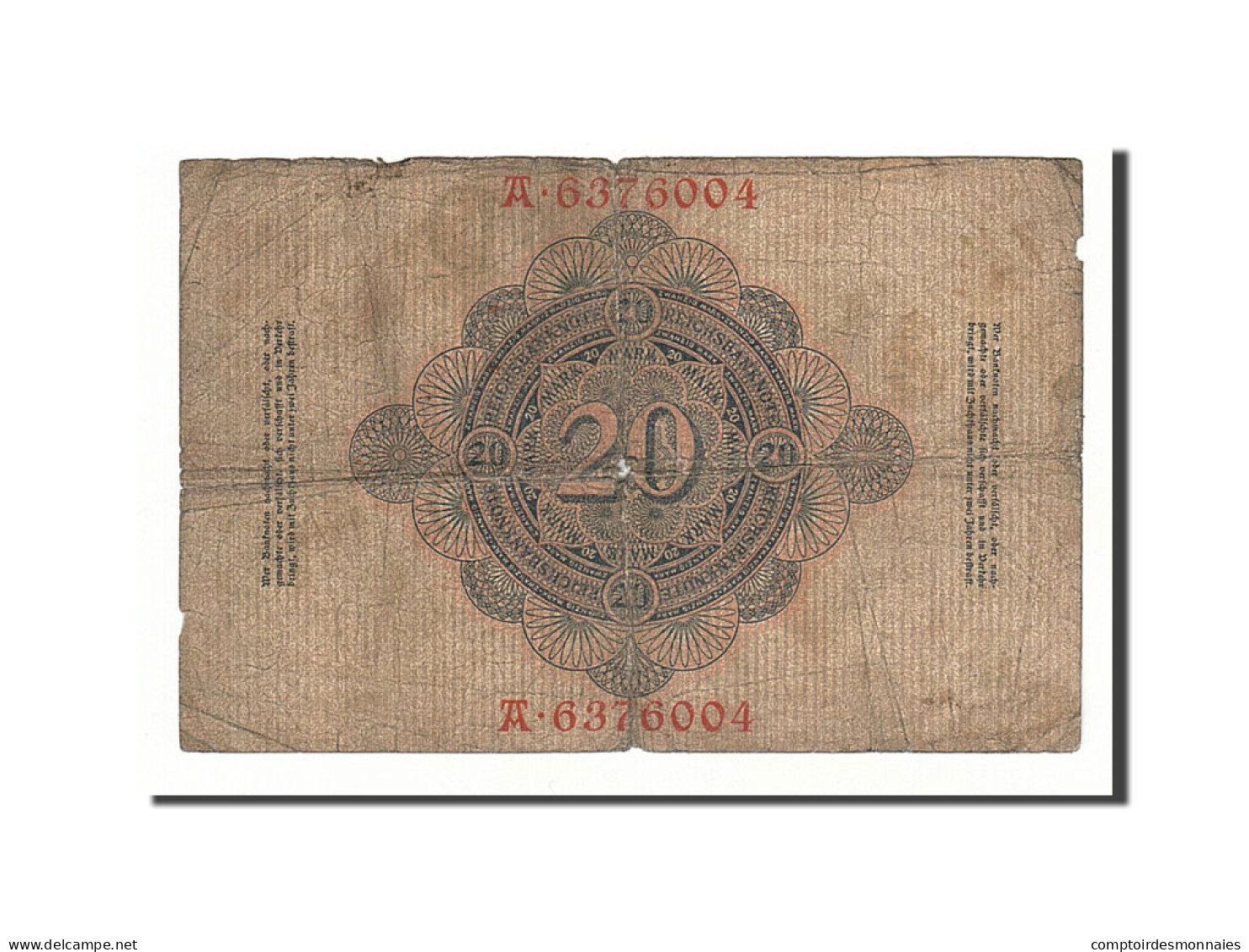 Billet, Allemagne, 20 Mark, 1908, 1908-02-07, KM:31, B - 20 Mark