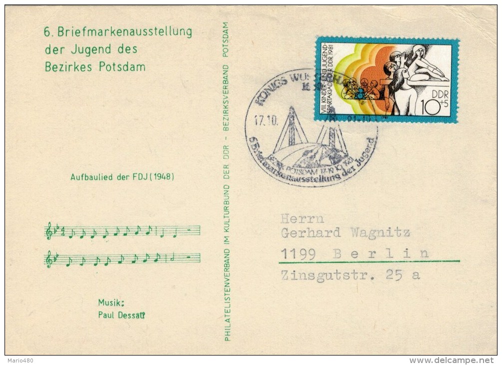 CARTOLINA  POSTALE   PER  BERLIN      (VIAGGIATA) - Cartoline - Usati