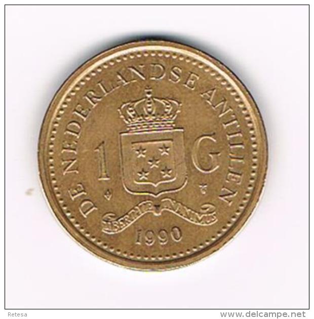 ***  NEDERLANDSE ANTILLEN   1  GULDEN  1990  BEATRIX - Antilles Néerlandaises