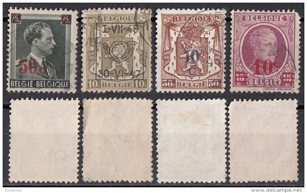 Belgio Lotto Overprint Sovrastampati Preobliterati Viaggiati Used Belgique - Sonstige & Ohne Zuordnung