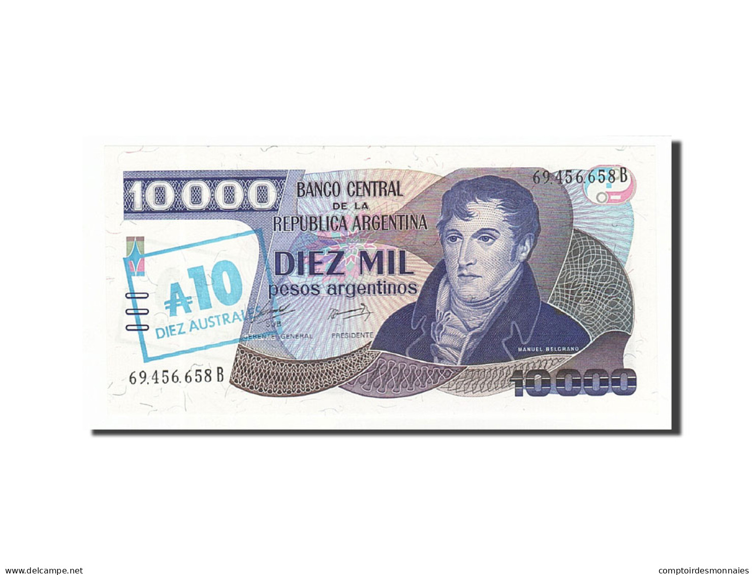 Billet, Argentine, 10 Australes, 1985, Undated, KM:322a, NEUF - Argentine