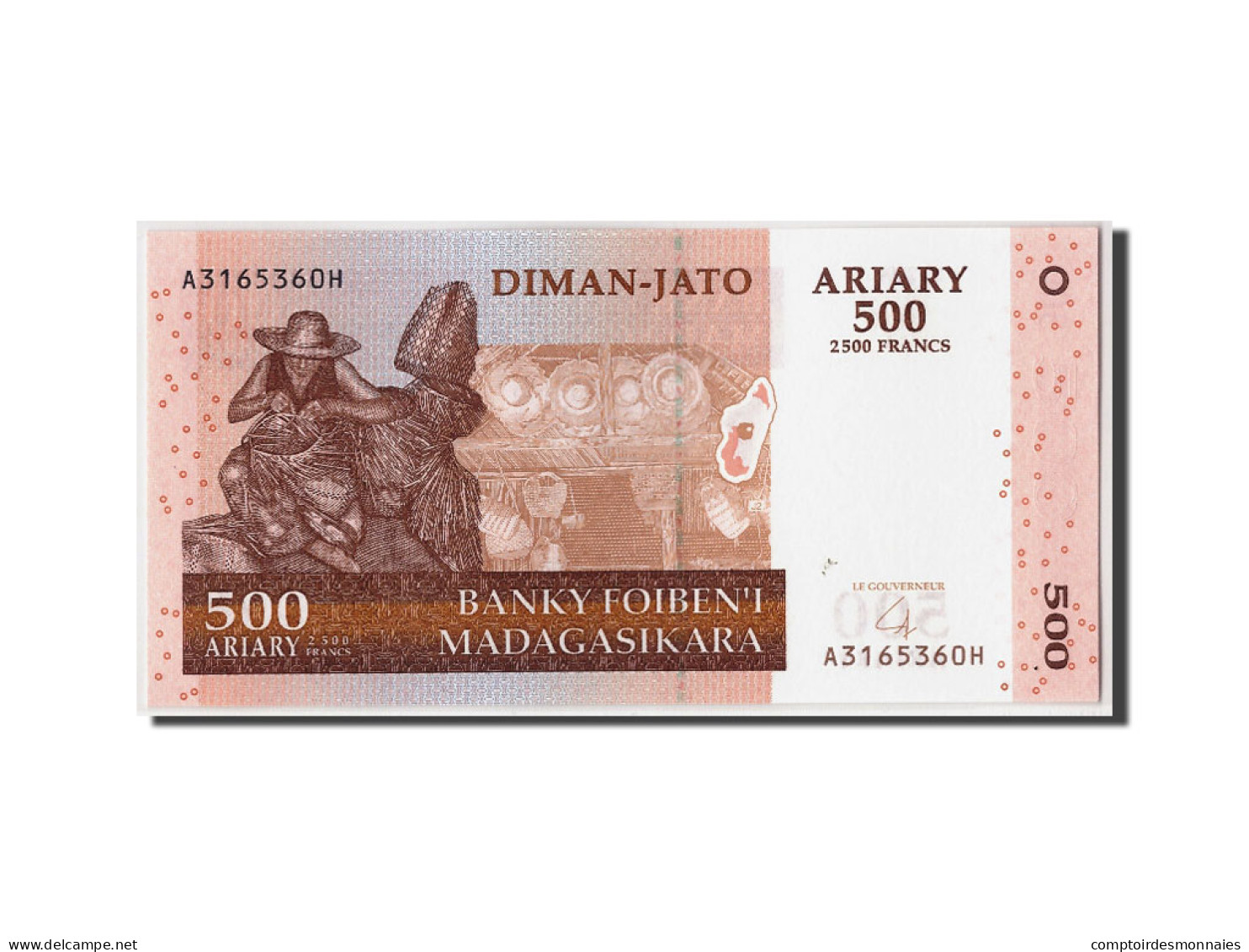 Billet, Madagascar, 500 Ariary, 2004, Undated, KM:88b, NEUF - Madagascar