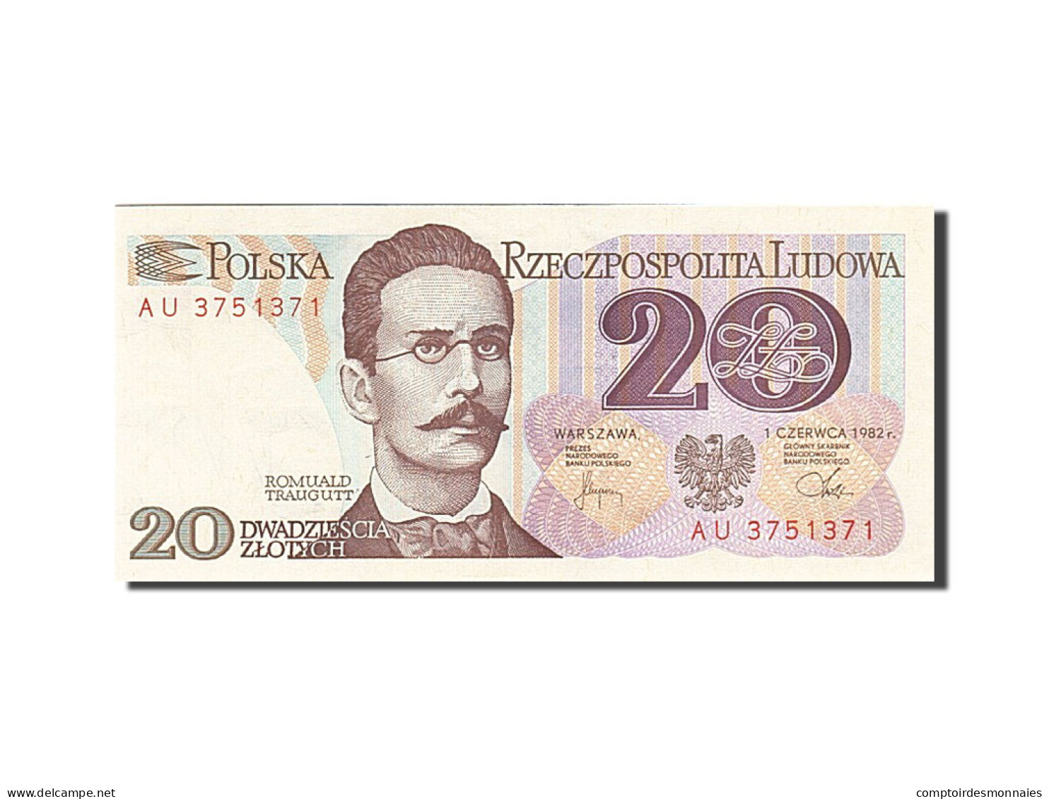 Billet, Pologne, 20 Zlotych, 1982, 1982-06-01, KM:149a, SPL - Pologne