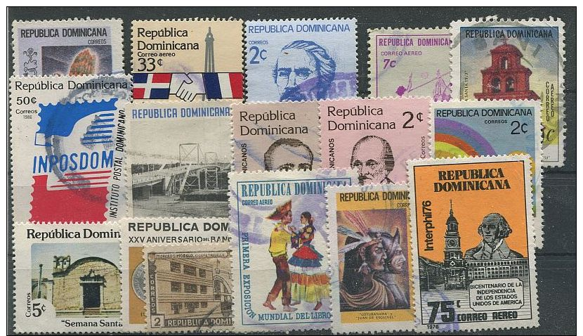 Republica Dominicana Lot (d17) - Kilowaar (max. 999 Zegels)