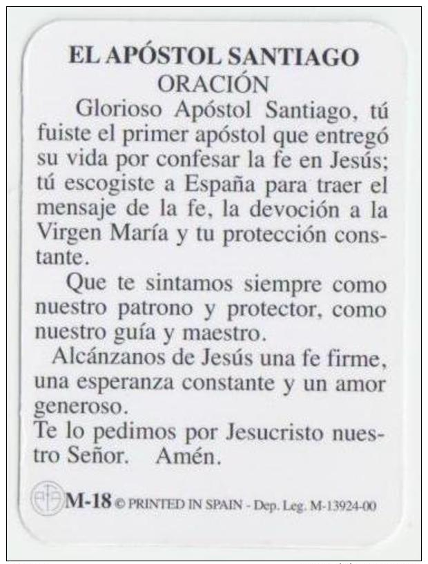 SANTINO  HOLY CARD - " SANTIAGO APOSTOL " ATA M-18  SANTA IMAGEN - Preghiera In Spagnolo - Andachtsbilder