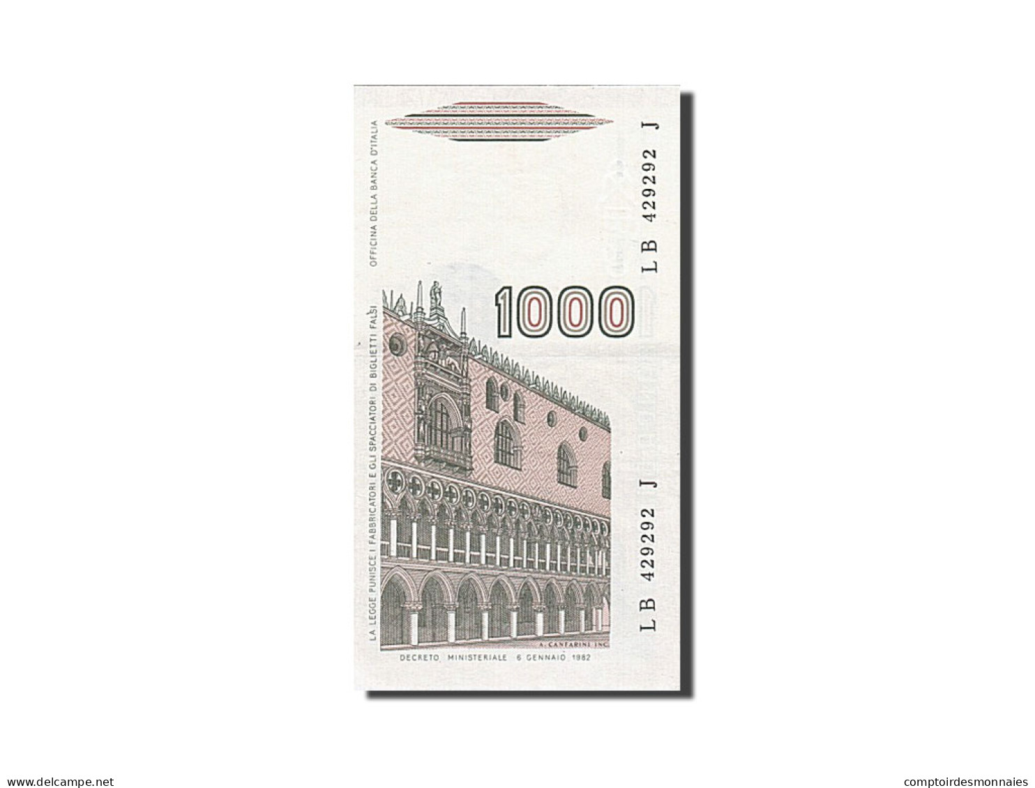 Billet, Italie, 1000 Lire, 1982-1983, 1982-01-06, KM:109a, NEUF - 1000 Lire