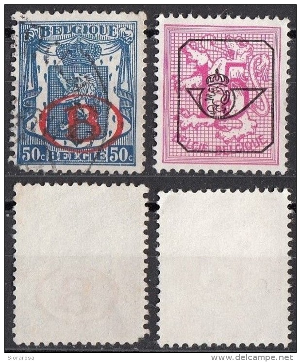 Belgio Lotto Overprint Sovrastampati Preobliterati Viaggiati Used - Other & Unclassified