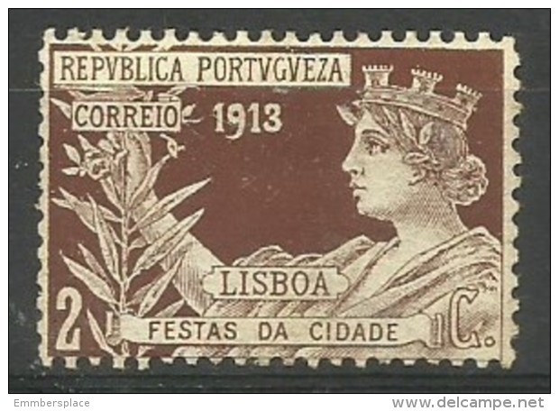 PortuGaL - 1913 Lisbon Tax Stamp (telegraph} 2c Unused No Gum  Mi T26  Sc RA3t - Unused Stamps