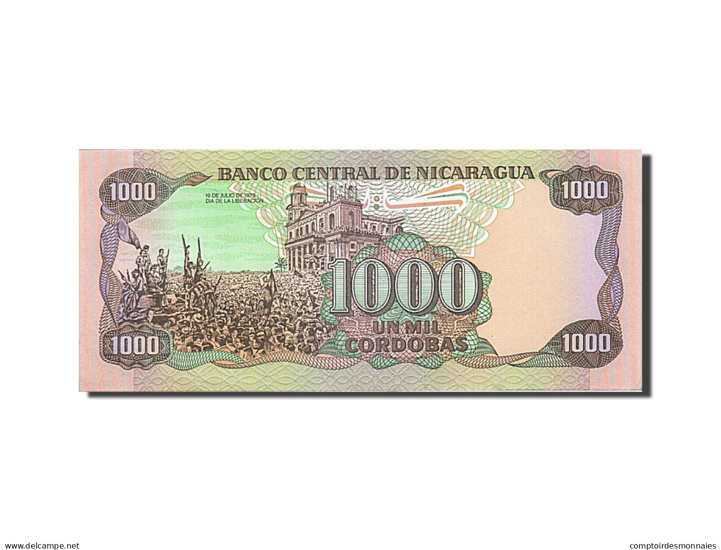 Billet, Nicaragua, 1000 Cordobas, 1985-1988, 1985, KM:156b, NEUF - Nicaragua