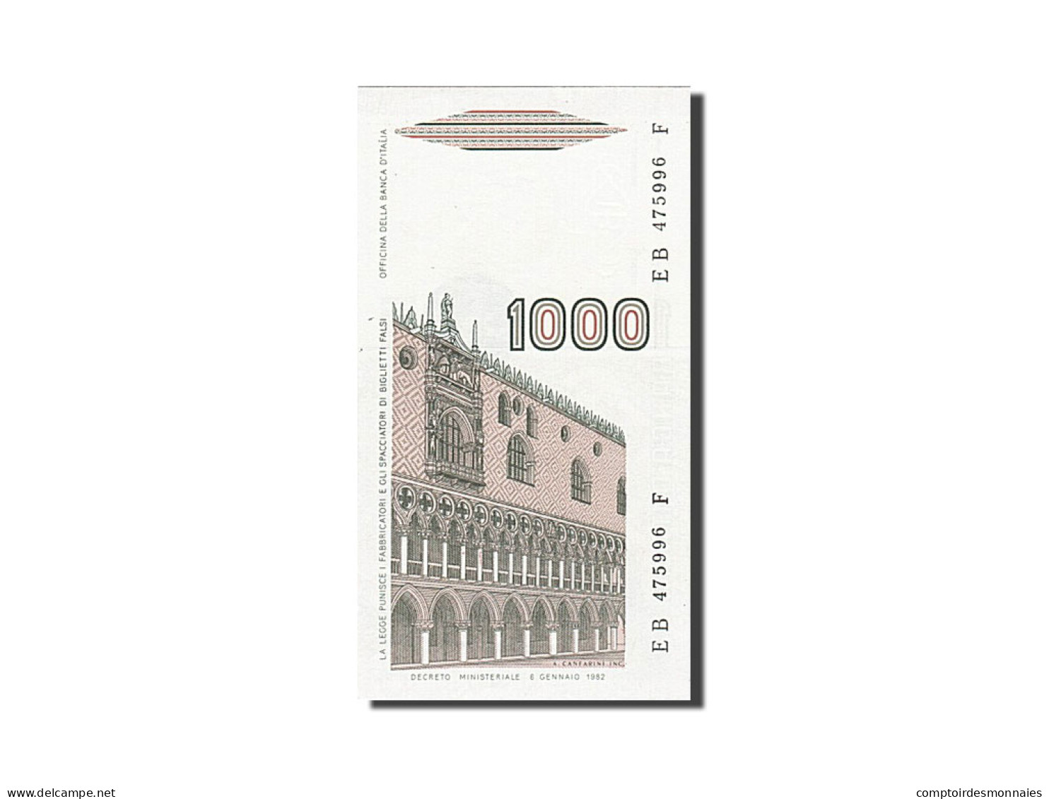 Billet, Italie, 1000 Lire, 1982-1983, 1982-01-06, KM:109a, NEUF - 1000 Lire