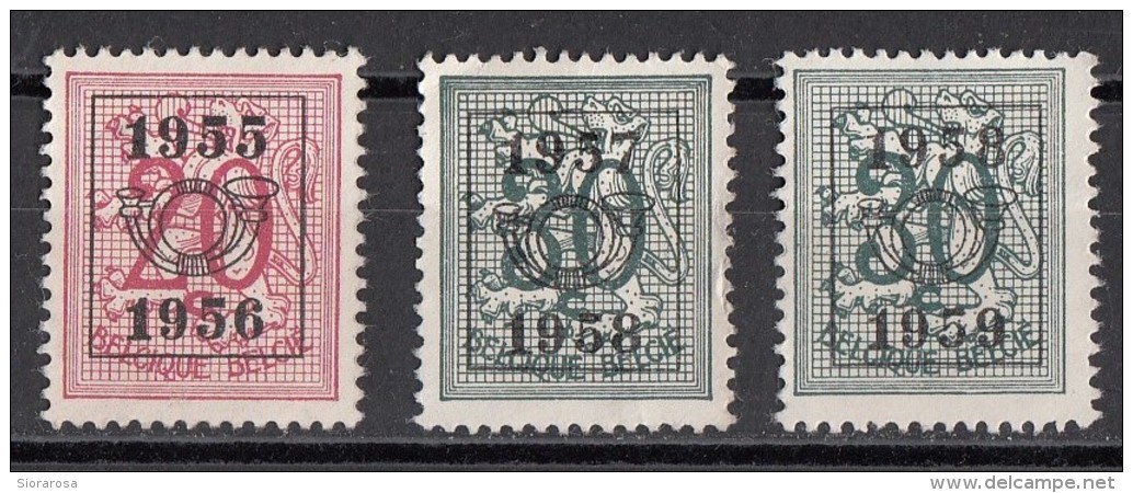 Belgio Lotto Overprint Preobliterato Lot. - Typos 1929-37 (Lion Héraldique)