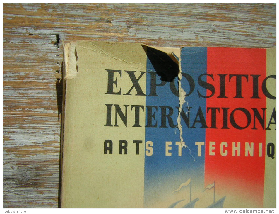 EXPOSITION INTERNATIONALE ARTS ET TECHNIQUES PARIS 1937  GUIDE OFFICIEL - Autres & Non Classés