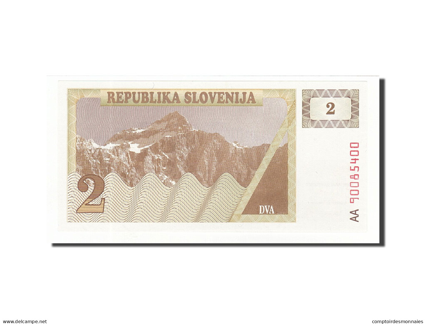Billet, Slovénie, 2 (Tolarjev), 1990-1992, UNdated (1990), KM:2a, NEUF - Eslovenia