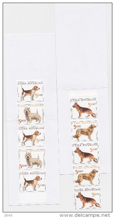 4 Carnets 2001 De 5 Timbres YT C 277 / C 280 Chiens De Race Berger Beagle Terrier/ Booklet Michel MH 94/97 (295/298) - Nuevos