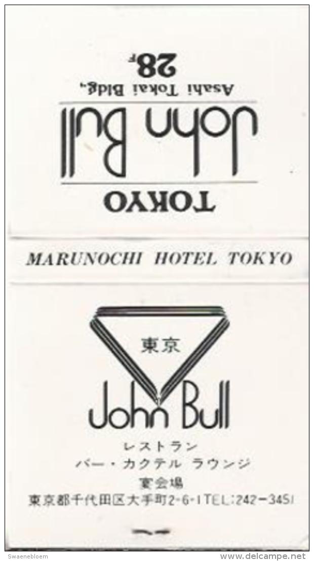 Lucifermapje - Tokyo. John Bull. Asahi Tokai Bldg.. 28. Matchbox, Matches, 2 Scans - Luciferdozen