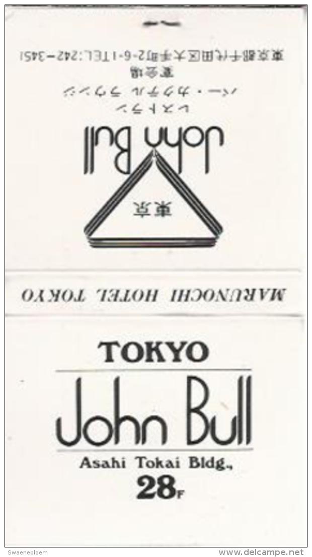 Lucifermapje - Tokyo. John Bull. Asahi Tokai Bldg.. 28. Matchbox, Matches, 2 Scans - Luciferdozen