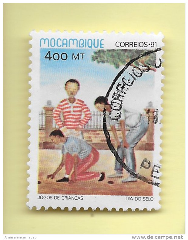 TIMBRES - STAMPS - MOZAMBIQUE / MOÇAMBIQUE - 1991 - JEUX POUR ENFANTS - TIMBRE OBLITÉRÉ - Mozambique