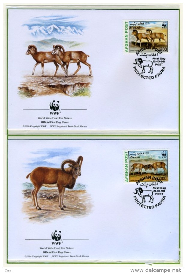 1998  - AFGANISTAN - Mi. Nr. 1819/1822 - OFFICIAL FDC - (CAT 2016.2 WWF) - Afghanistan