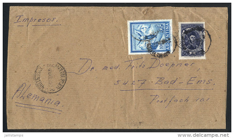 GJ.1148B + GJ.1320, On A Wrapper For Printed Matter Sent From Mar Del Plata To Germany On 8/MAR/69, Very... - Sonstige & Ohne Zuordnung