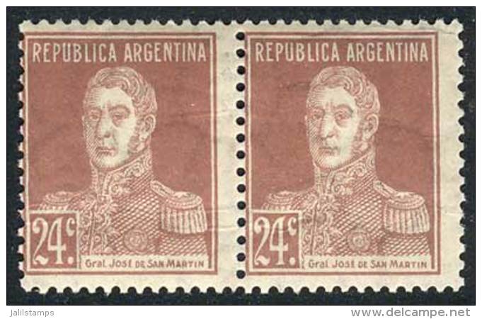 GJ.571, 24c. San Martín With Period, Mint Original Gum, With A Stain Point, Catalog Value US$10 - Sonstige & Ohne Zuordnung