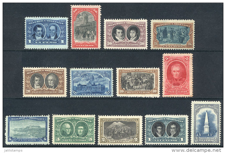 GJ.300/312, Centenary Of The May Revolution, Values Of &frac12;c. To 1$, Mint Original Gum (many Unmounted And... - Sonstige & Ohne Zuordnung