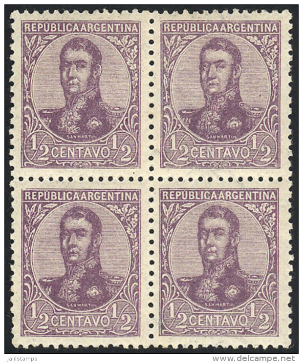 GJ.275b, Block Of 4, 2 Examples Unwatermarked, Mint, One Pair MNH, Very Fine! - Sonstige & Ohne Zuordnung