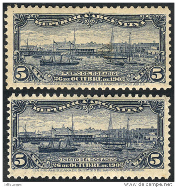 GJ.273/274, Port Of Rosario, In Both Perforations, The Example With Perf 11&frac12; X 12&frac14; Is Unmounted And... - Sonstige & Ohne Zuordnung