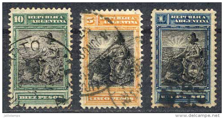 GJ.235/237, Values Of 1, 5 And 10$, Used, Fine Quality. Catalog Value US$30. - Sonstige & Ohne Zuordnung