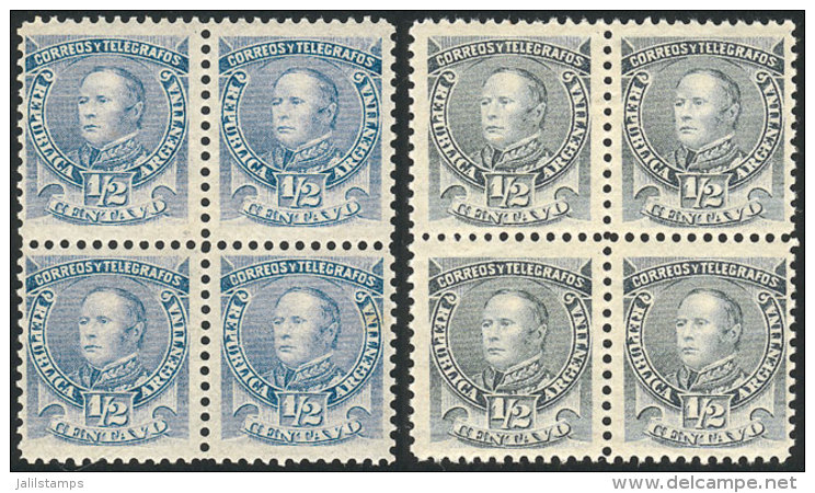 GJ.97 + 97A, In Blocks Of 4, MNH, Very Fine! - Sonstige & Ohne Zuordnung