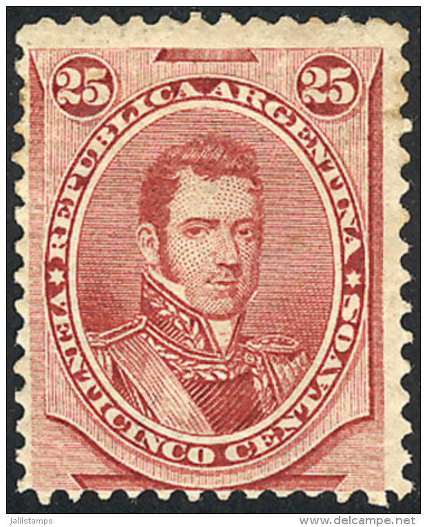 GJ.56, 25c. Alvear, Mint Lightly Hinged. Catalog Value US$40. - Sonstige & Ohne Zuordnung