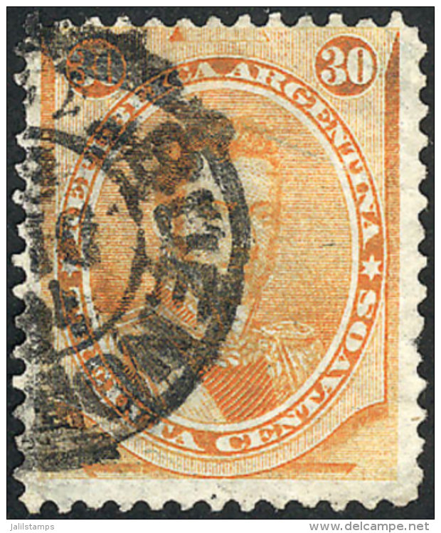 GJ.42, 30c. Alvear, Used With Buenos Aires Exterior Cancel. Catalog Value US$20. - Sonstige & Ohne Zuordnung