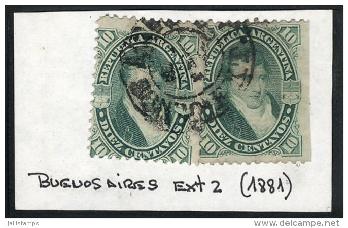 GJ.39, 10c. Belgrano, 2 Used Examples In Reconstruction Of The Cancel Buenos Aires Ext 2. Catalog Value US$8. - Sonstige & Ohne Zuordnung