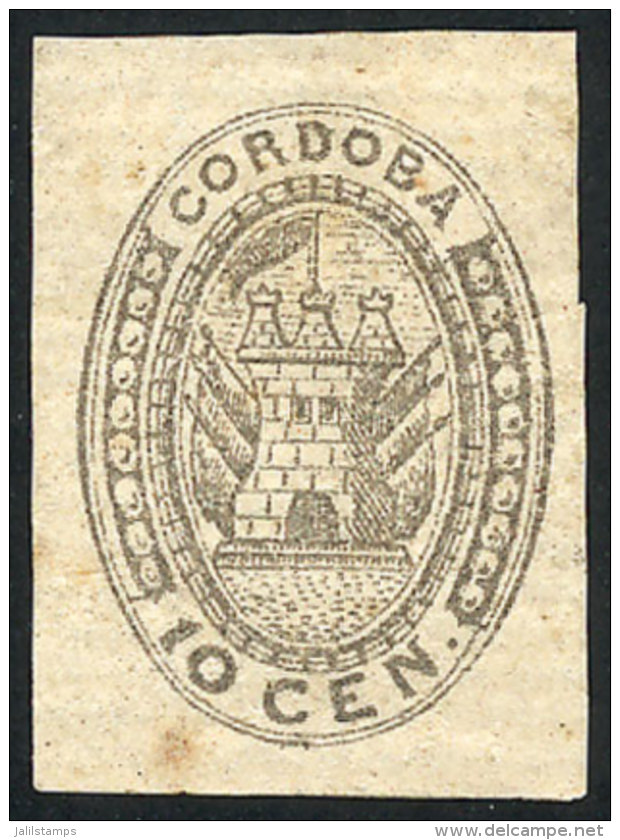GJ. 2, 10 C., Forgery, With Stain Spot. - Cordoba (1858-1860)