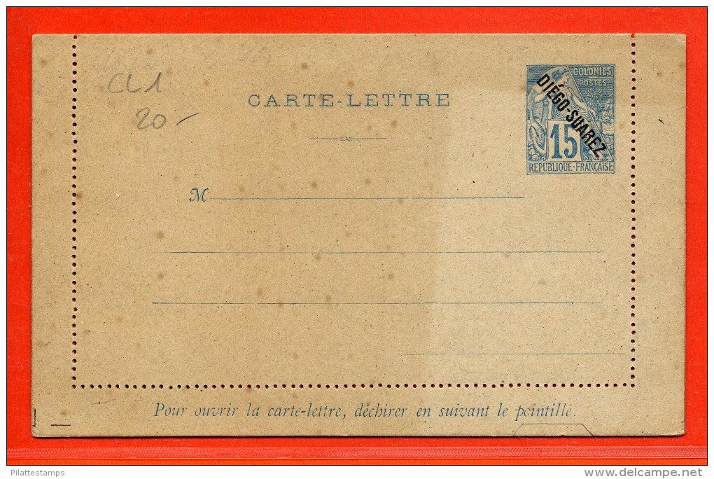 DIEGO-SUAREZ  ENTIER POSTAL CL1 NEUF - Lettres & Documents