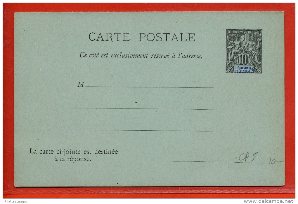 DIEGO-SUAREZ  ENTIER POSTAL CP5 NEUF - Lettres & Documents