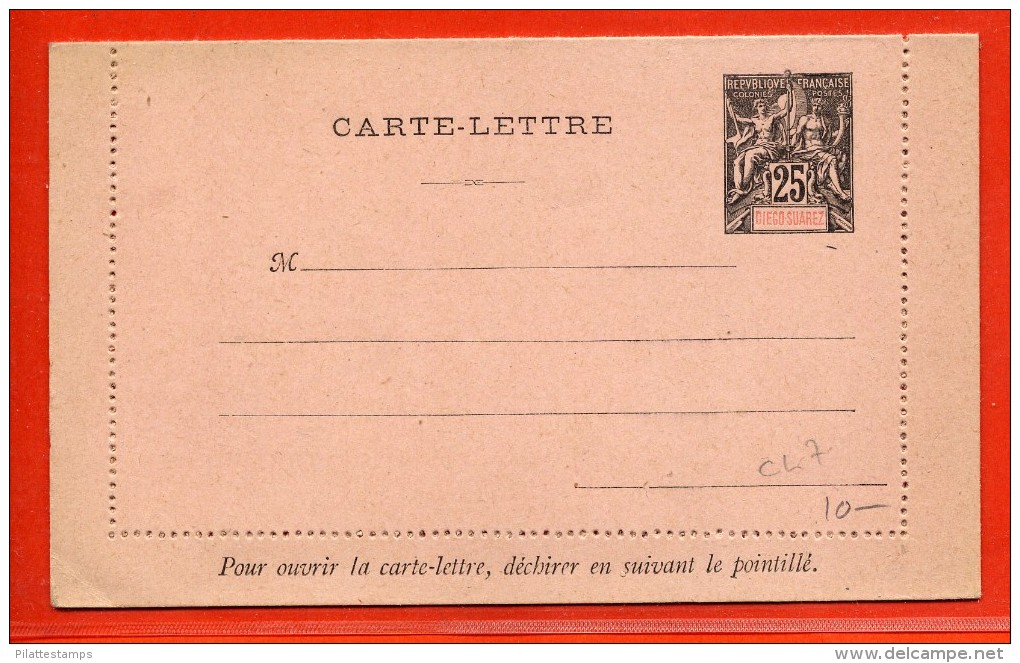 DIEGO-SUAREZ  ENTIER POSTAL CL7 NEUF - Lettres & Documents