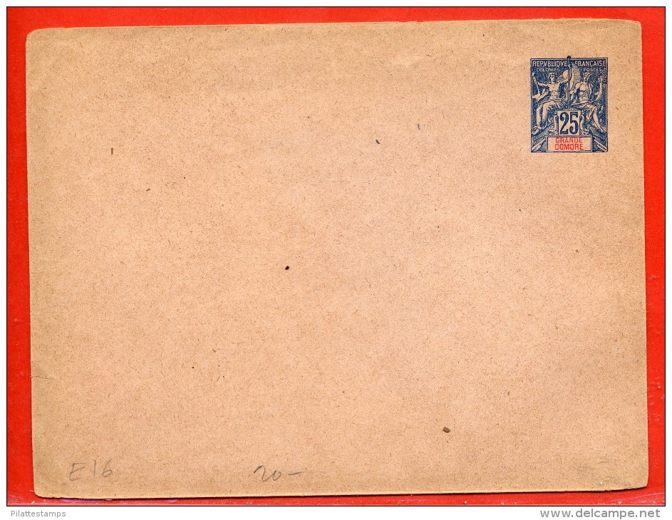GRANDE COMORE  ENTIER POSTAL EN16 NEUF - Lettres & Documents