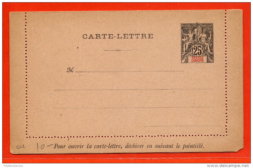 GRANDE COMORE  ENTIER POSTAL CL2 NEUF - Storia Postale