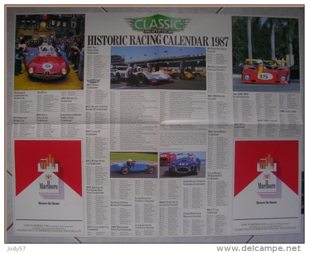 CALENDARIO 1987 - CLASSIC AND SPORTS CAR - CLUB EVENTS CALENDAR - Formato Grande : 1981-90