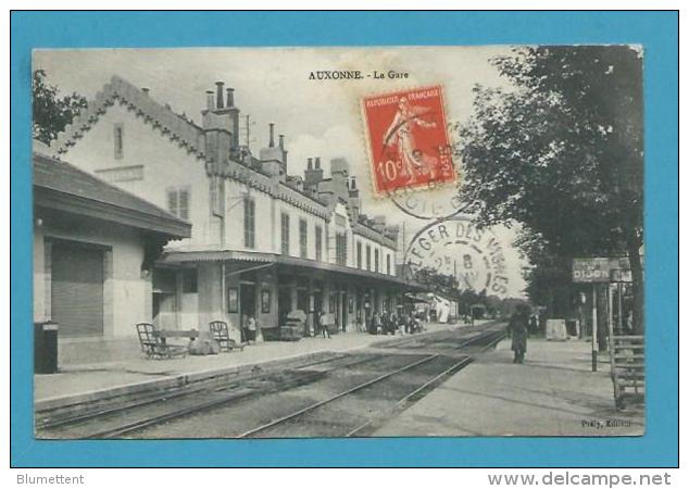 CPA Chemin De Fer Cheminot La Gare AUXONNE 21 - Auxonne