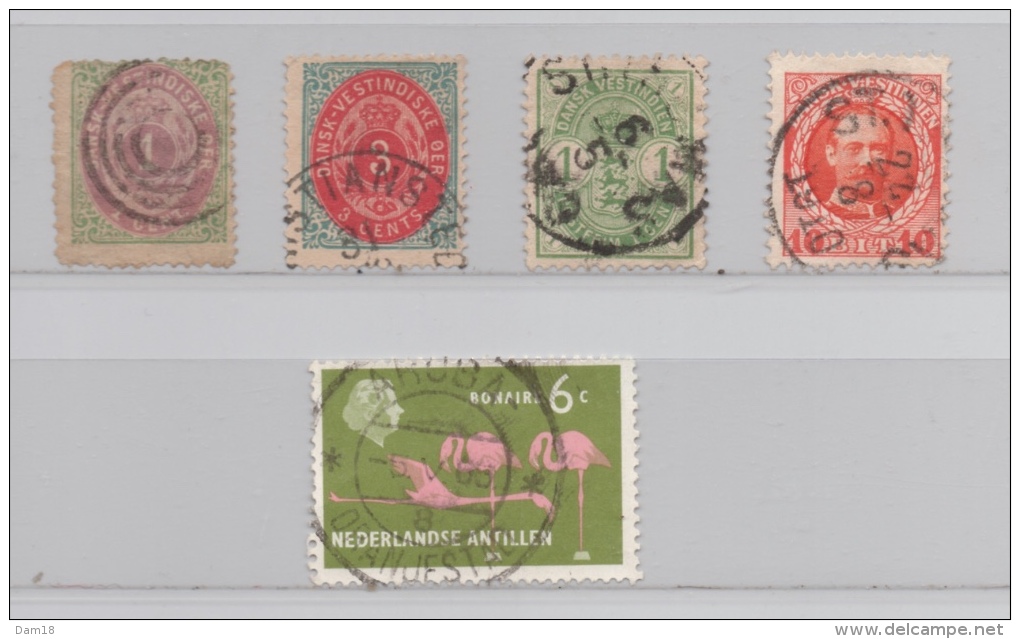 DANEMARK ANTILLES N° 5 6 16 37 + 263 (YT) COTE 64,30 EUROS VOIR ETAT SUR PHOTOS R/V - Denmark (West Indies)