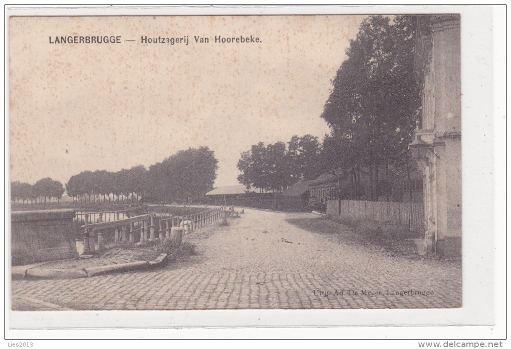 Langerbrugge, Houzagerij Van Hoorebeke, 2 Scans - Evergem