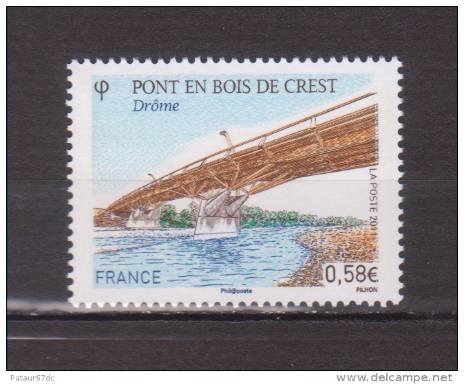 FRANCE / 2011 / Y&T N° 4544 ** : Pont En Bois De Crest - Gomme D´origine Intacte - Neufs