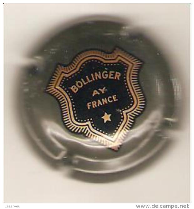 CAPSULE MUSELET CHAMPAGNE BOLLINGER AY FRANCE BLASON NOIR ET OR SANS DATE CONTOUR KAKI - Bollinger