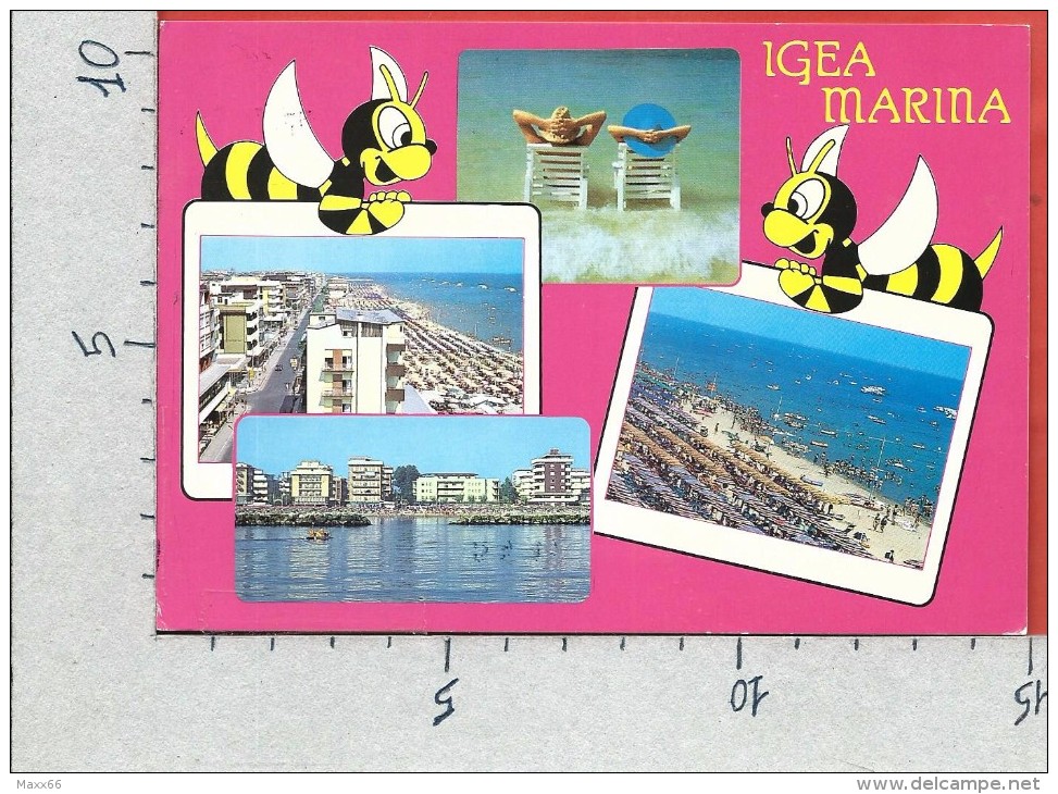 CARTOLINA VG ITALIA - IGEA MARINA - Spiaggia  - Vedutine - 10 X 15 - ANN. 1993 - Rimini